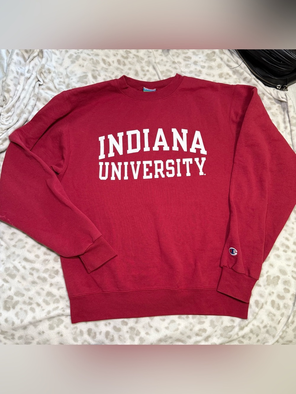 Champion Maroon Indiana University Crewneck Sweatshirt